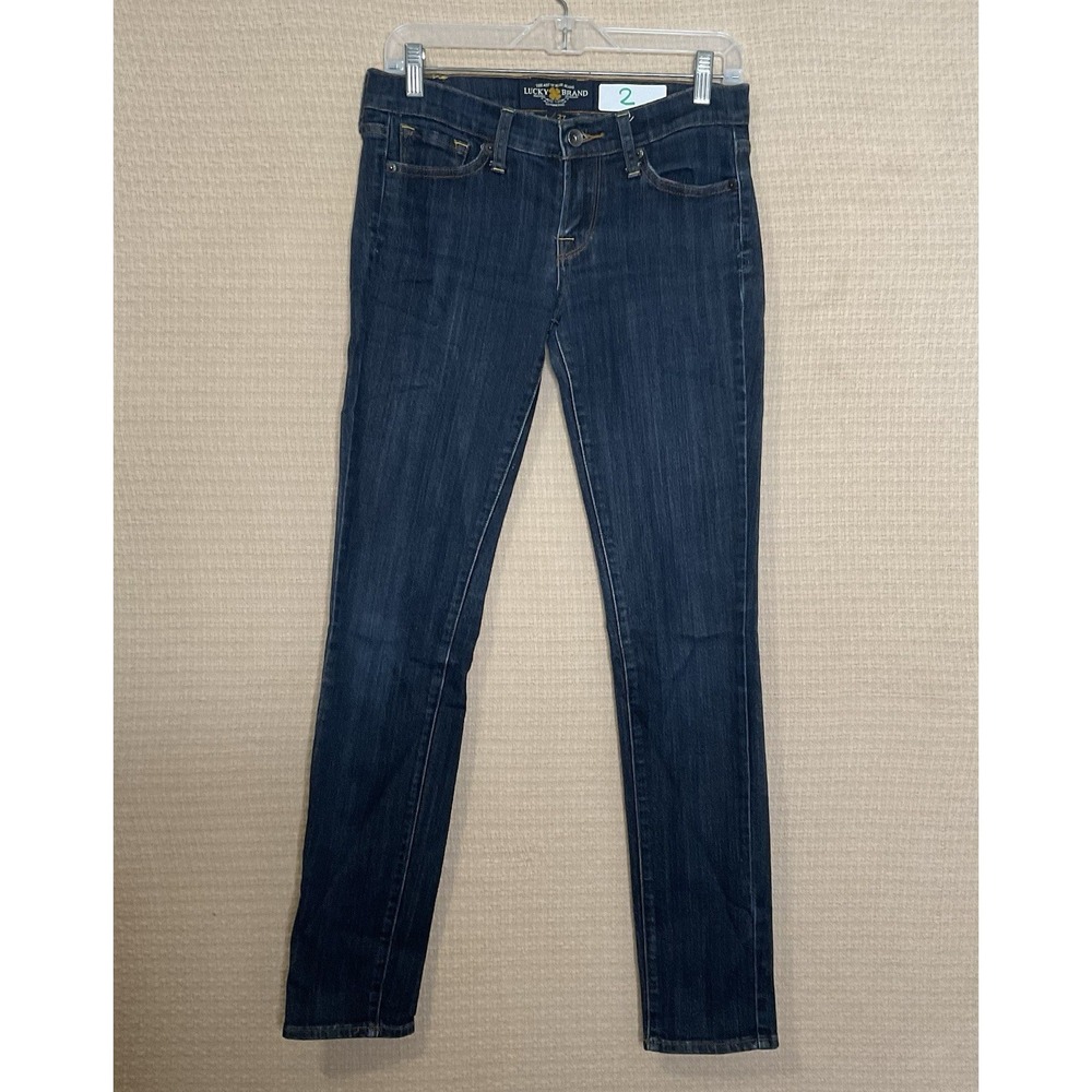 Lucky Brand Charlie Skinny Jeans Denim Women's Size 4/27 Ankle Dark Wash‎ 29x 31